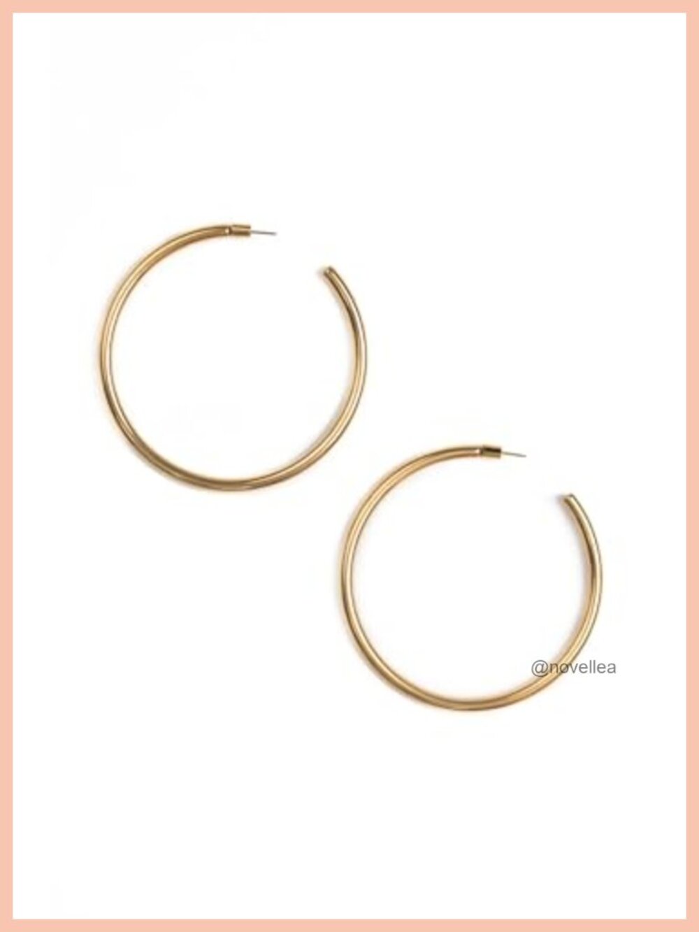18K Gold Plated Large Hoop Earrings Hypoallergenic Lightweight Women